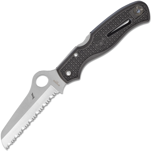 Цена наНож складной Spyderco Atlantic Salt 89SBK, сталь H1, рукоять пластик FRN черный