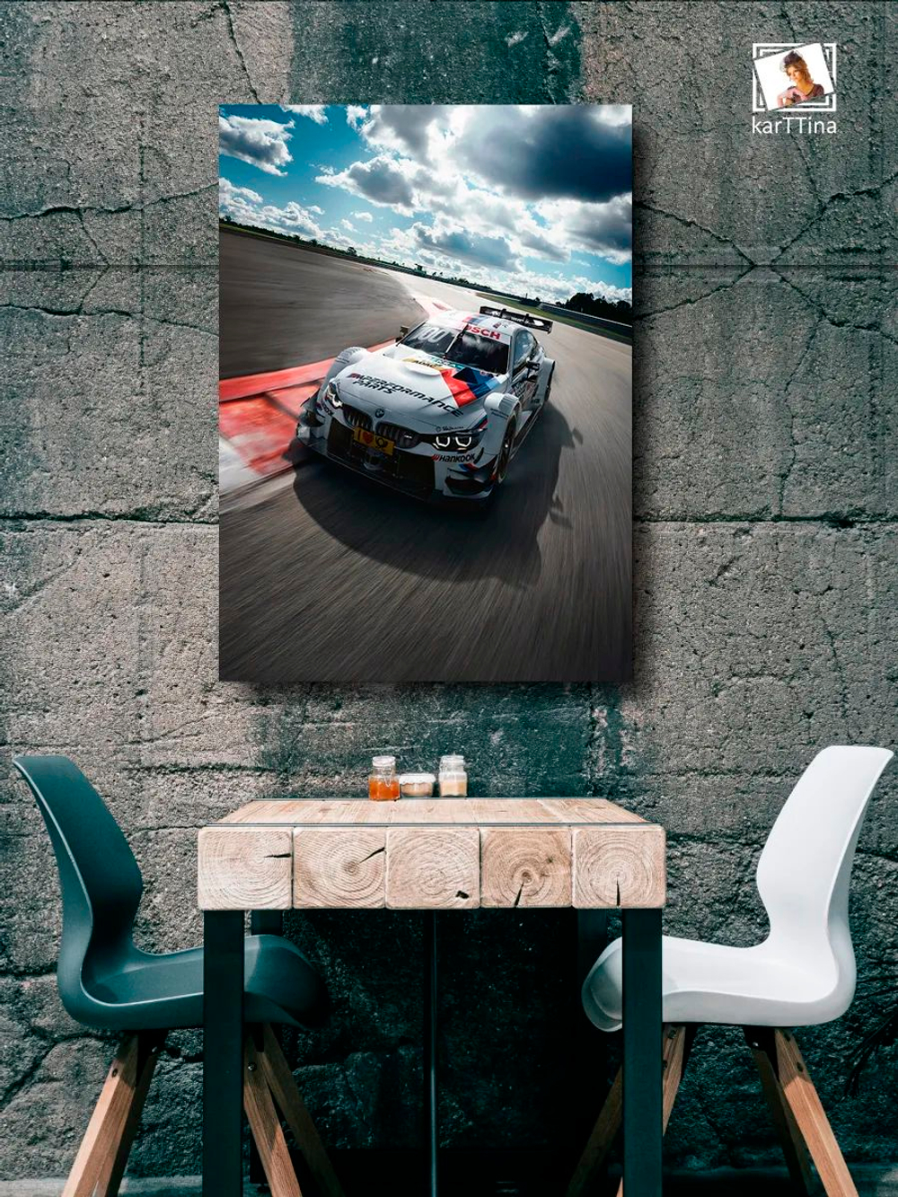 Картина "NASCAR", на стену для интерьера 50х70см 1шт.