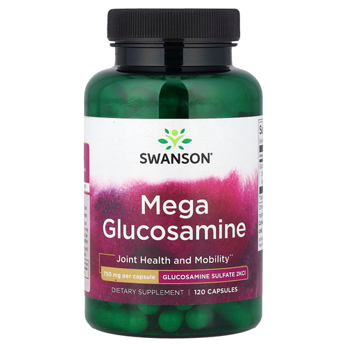 Swanson Vitamins, Мега глюкозамин, 750 мг, 120 капсул