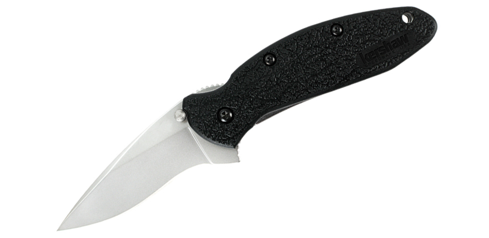 Складной нож Kershaw 1620 Scallion, чёрная рукоять, полуавтомат (маленький)