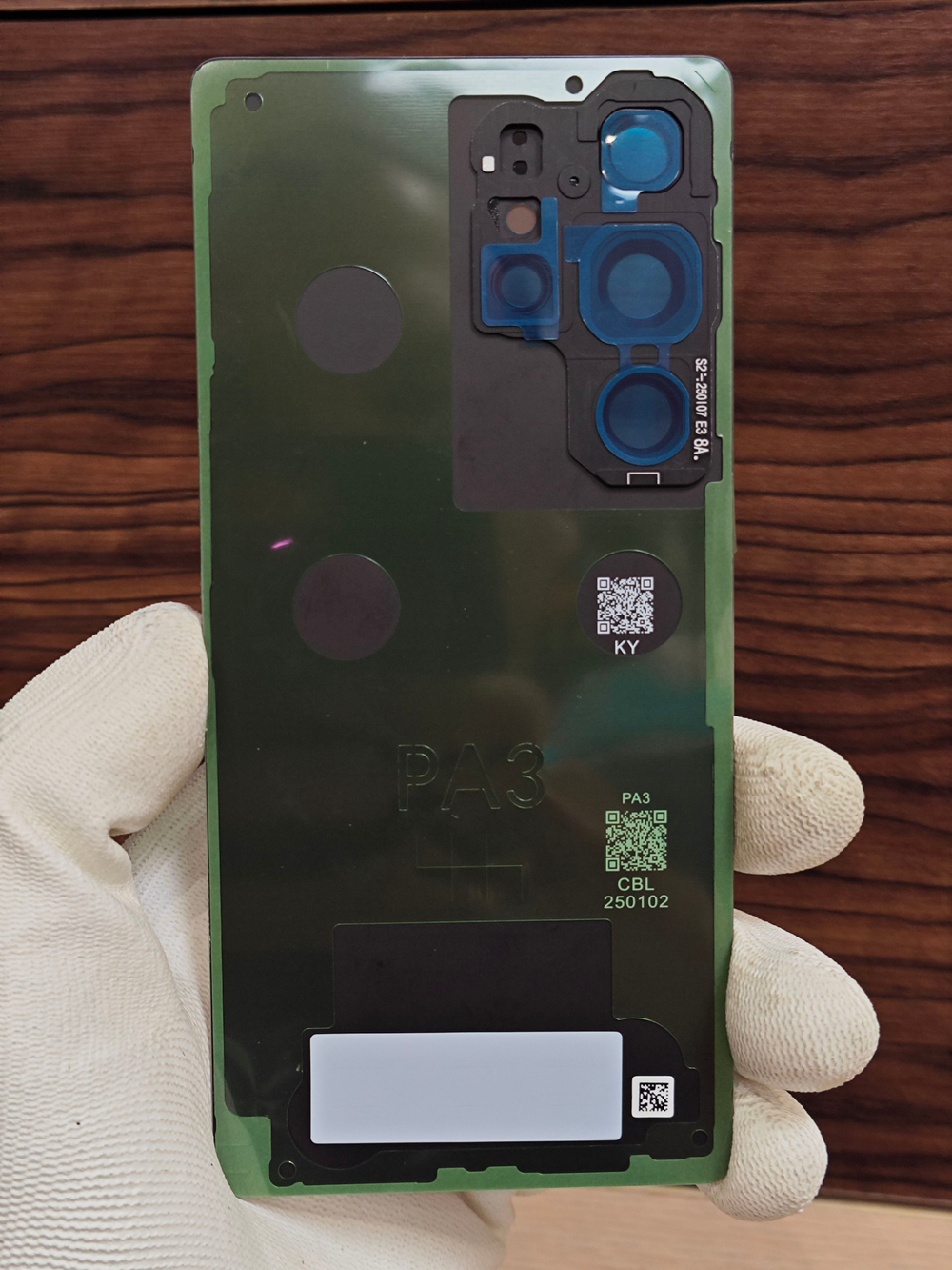 Задняя крышка ПРЕМИУМ для Samsung S25 Ultra S938 ( заднее стекло ) Цвет: Голубой Титан