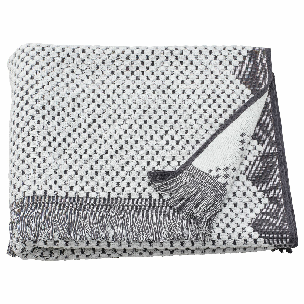 Полотенце банное IKEA FJALLSTARR (ФЬЯЛЛСТАРР), Серый, 70х140 см
