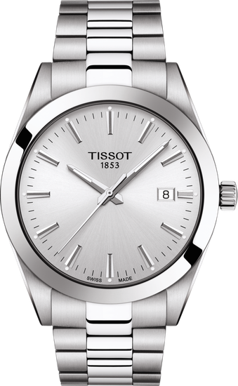 Tissot T127.410.11.031.00 мужские часы на браслете Tissot Gentleman Quartz