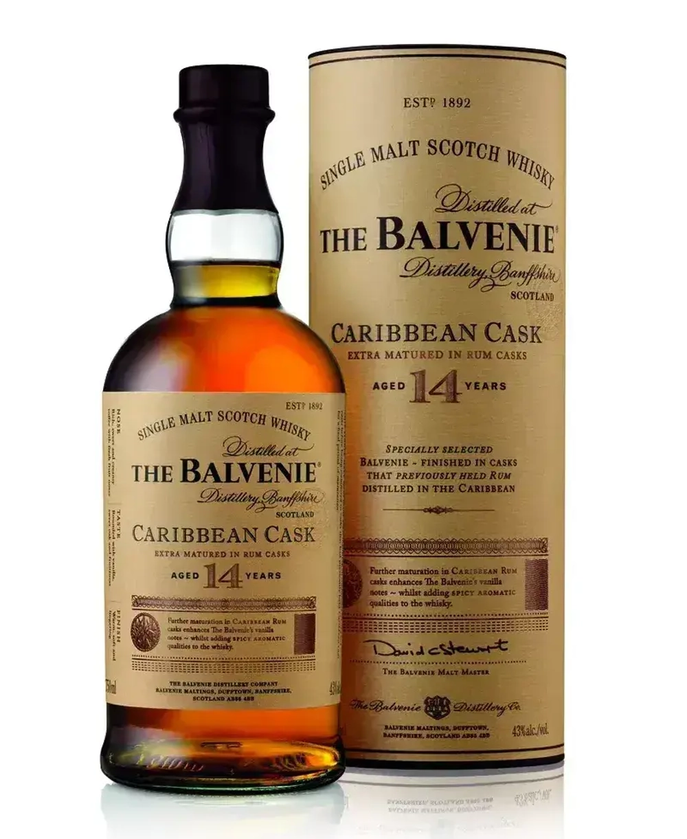Виски Balvenie Caribbean Cask 14 Y.O. 0,7 л. В тубе