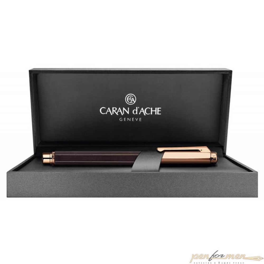 Перьевая ручка Carandache Varius Ebony wood в коробке (4490.132)