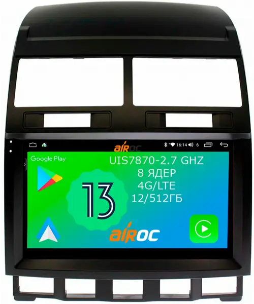 Магнитола для Volkswagen Touareg I 2002-2010 - Airoc 2K AU-3703A на Android 13, Быстрейшая, SIM-слот