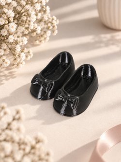 Обувь туфли для кукол Мия 30см черные (CS-014)