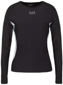 Женская Кофта теннисная EA7 Woman Jersey T-Shirt - черный