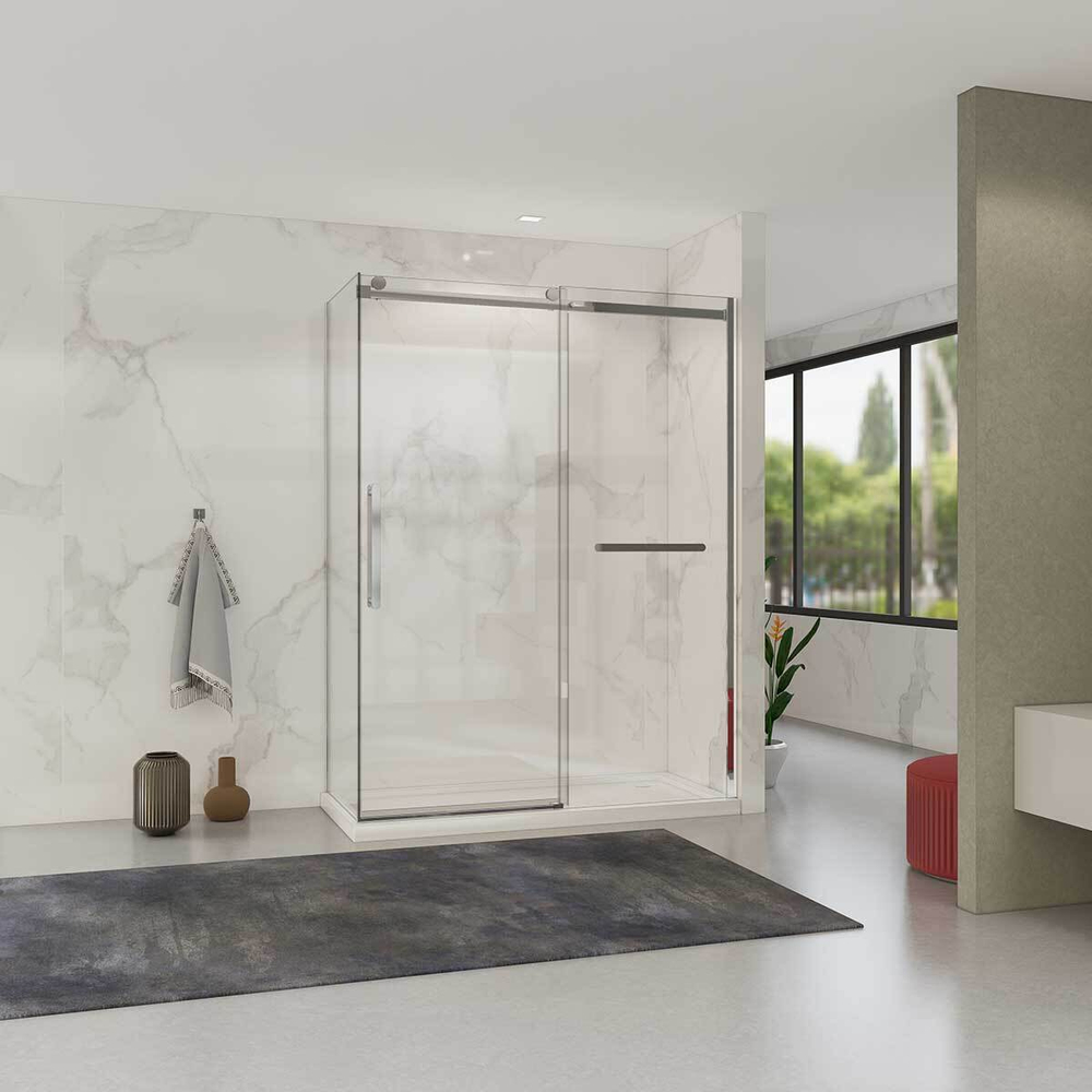 Душевой уголок Комо Софт (Como Soft) VSR-1CS1015CL, 1500*1000, хром, стекло прозрачное,