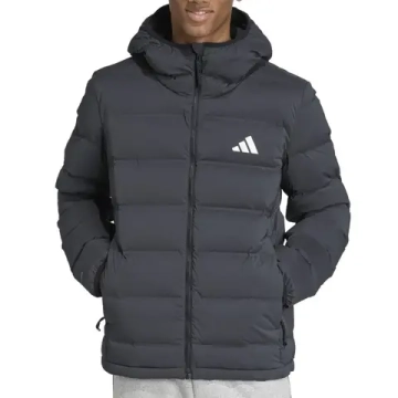 Мужская теннисная куртка Adidas Helionic Stretch Hooded Down - black