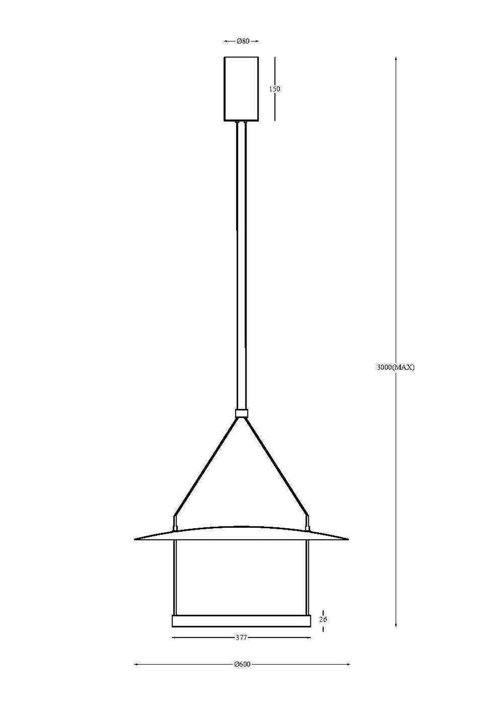 Подвесной светодиодный светильник Maytoni Ambience MOD280PL-L30B3K