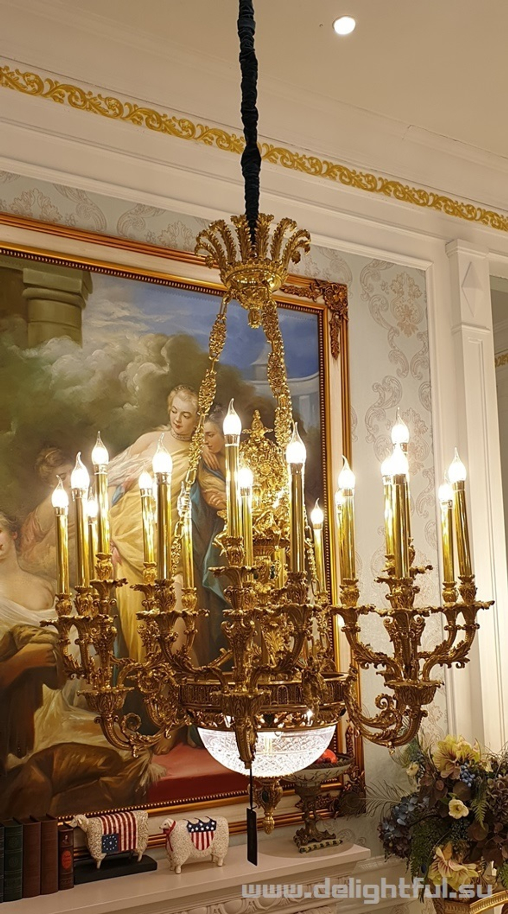 Латунная люстра