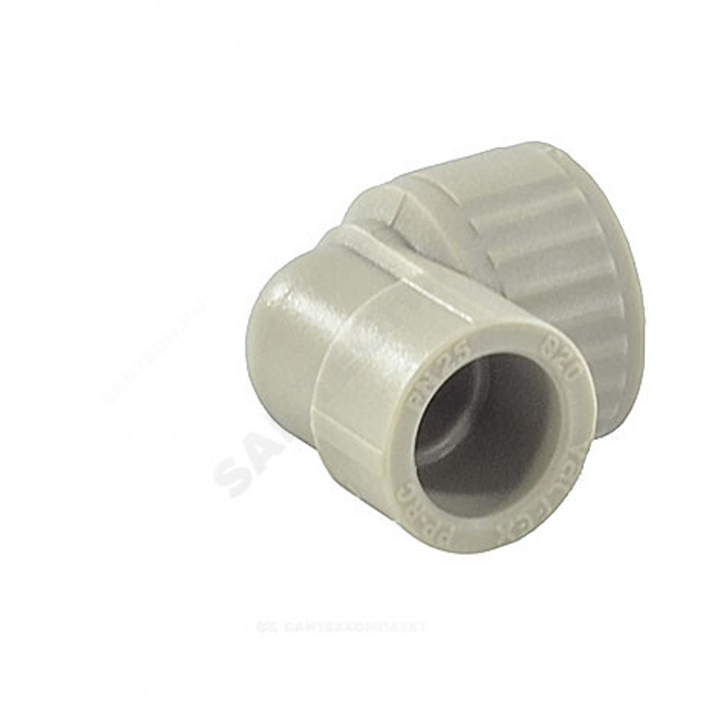 Угольник PP-R комбинированный серый Дн 20х3/4" ВР VALFEX 10125120Г