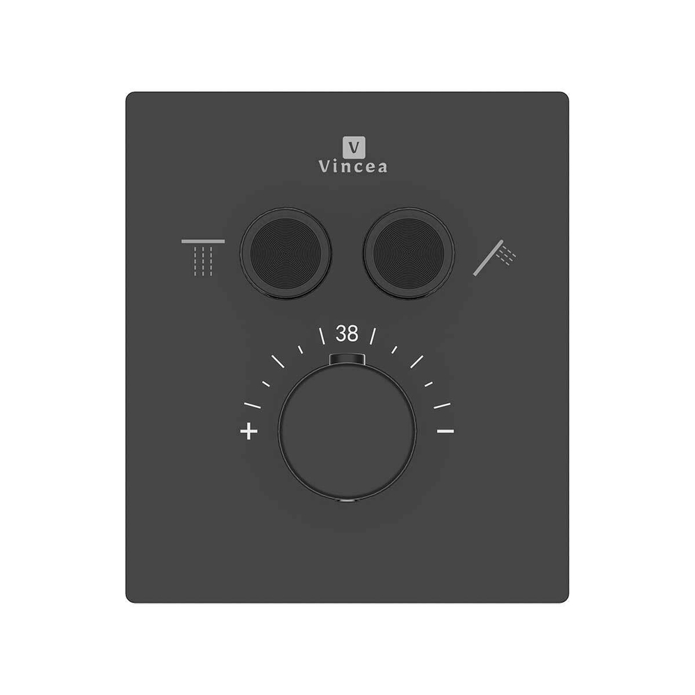 Душевой комплект Инспаер (Inspire) VSFW-3I21MT4RMB встраиваемый, термостатический, двухрежимный, черный,