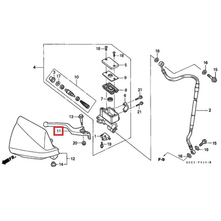 рычаг тормозной Honda XR250R XR400R CRF230L 53175-KAE-730