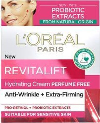 Увлажняющий дневной крем без отдушек L'Oral Revitalift с про-ретинолом и пробиотиком, 50 мл (Франция)