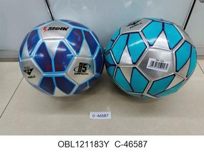 Мяч футбольный 5 размер 400гр. PVC, микс цветов, пакет C-46587