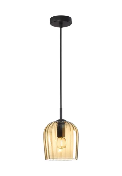 Светильник подвесной NewRgy 9321AP/1B AMBER, 40 Вт, янтарный