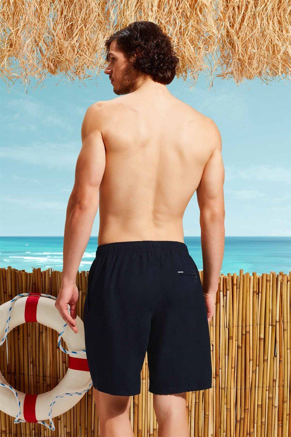 Мужские удлинённые пляжные шорты Doreanse Beach Shorts (Размер: L) (Цвет: темно-синий)