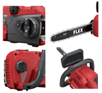 ХИТ! Цепная мощная аккумуляторная пила FLEX GCS 35 2x18-EC для обрезки древесины толщиной 30 см 531276
