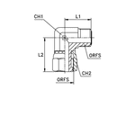 Соединение PN90 ORFS 1.7/16 (обжатая гайка)