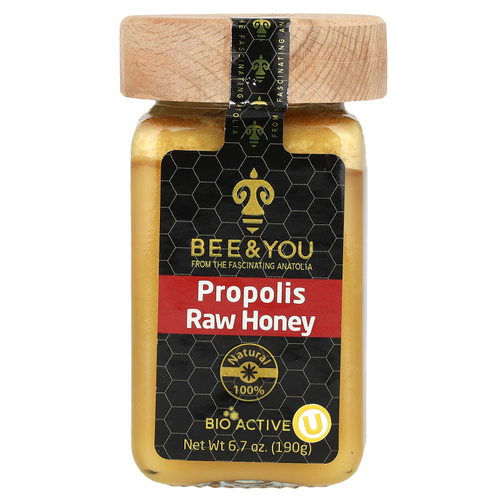 Bee & You, Необработанный прополис, 190 г (6,7 унции)