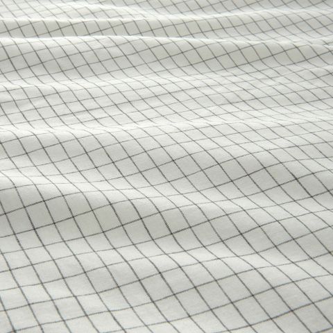 Комплект постельного белья IKEA AKERFIBBLA (ОКЕРФИББЛА), Односпальный, Белый в клетку, 150x200, 50x80 см