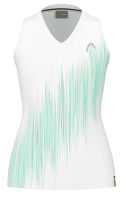 Женский топ теннисный Head Performance Tank Top - candy/print perf white