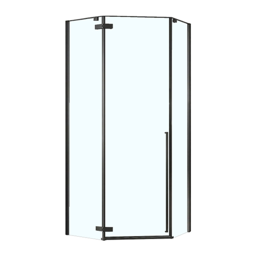 Душ ограждение Loranto NEO 90x90x195 прозрач  стекло 8 мм, Easy clean, черный, без поддона 822105