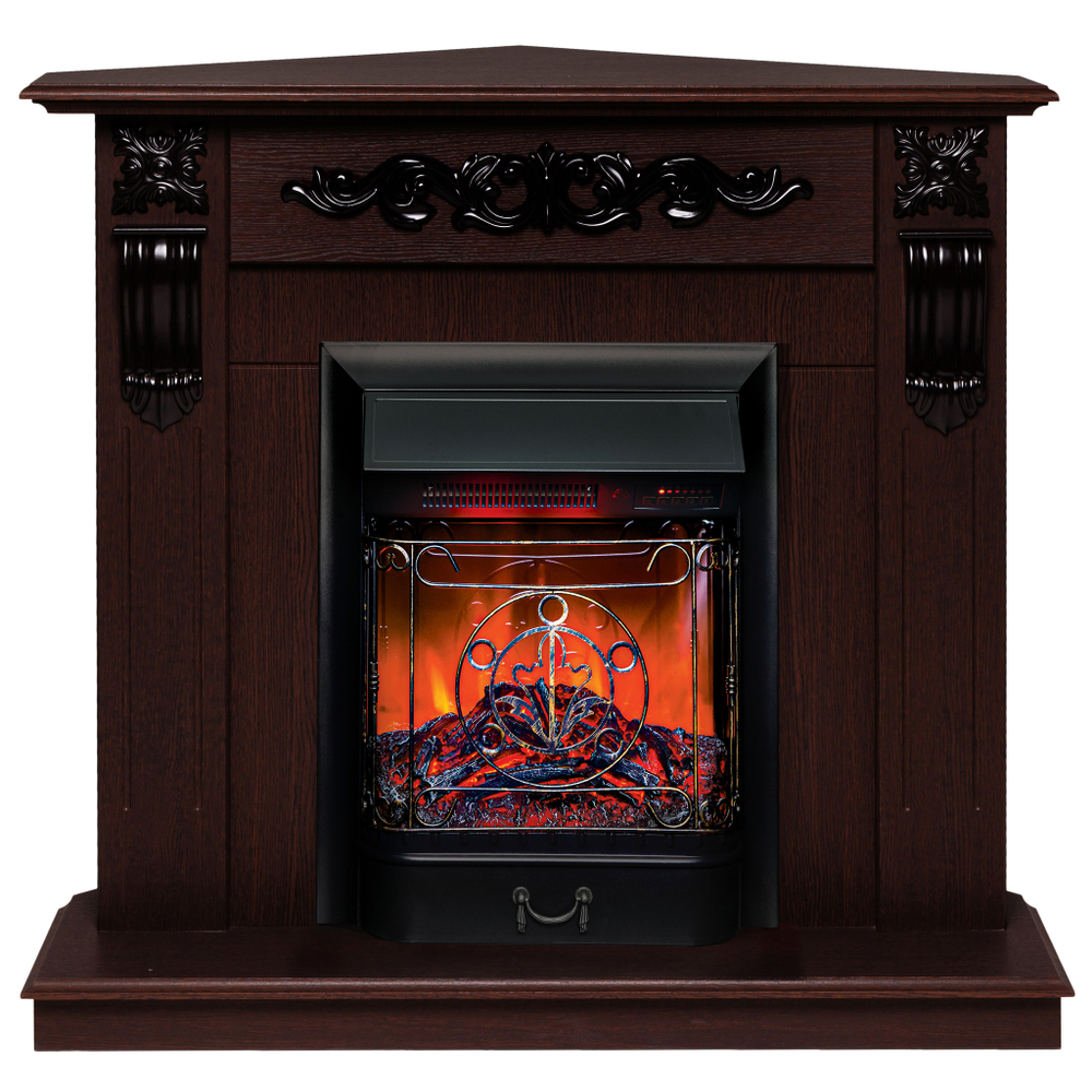 Каминокомплект Real Flame Dominica Corner DN с очагом Majestic Lux Black RC (угловой)
