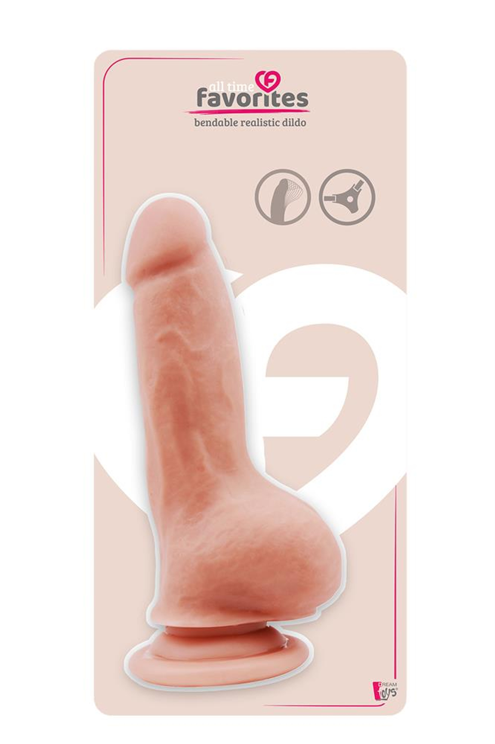 Телесный фаллоимитатор BENDABLE DILDO на присоске - 18 см. (Цвет: телесный)