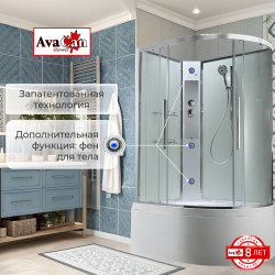 Душевая кабина AvaCan (АваКан) EM5811LNT с высоким поддоном, 110х80х208