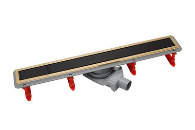 Душевой лоток Pestan Confluo Premium Gold Black Glass Line 850 черное стекло/позолоченная сталь 13100099