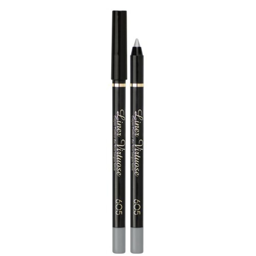 Карандаш для глаз устойчивый гелевый VIVIENNE SABO Liner Virtuose - 605 серебристый