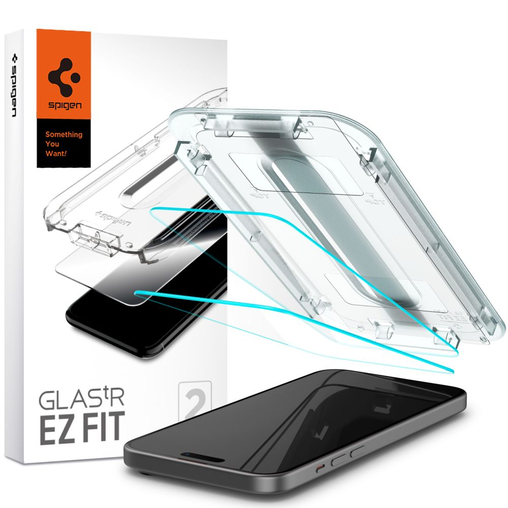 Стекло Spigen GLAS.TR 2-PACK iPhone 15/16 CLEAR