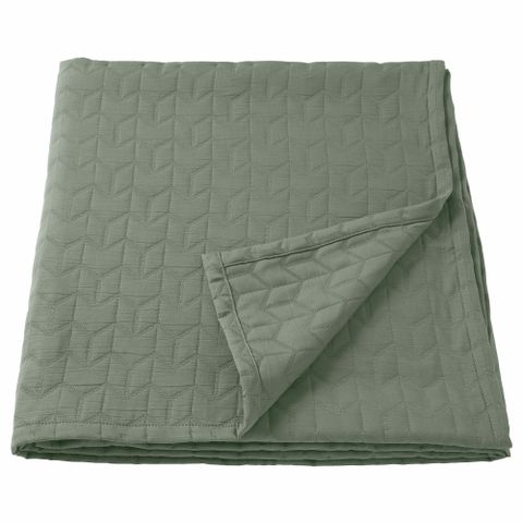 Покрывало IKEA KOLAX (КЁЛАКС), Серо-зеленый, 230х250 см
