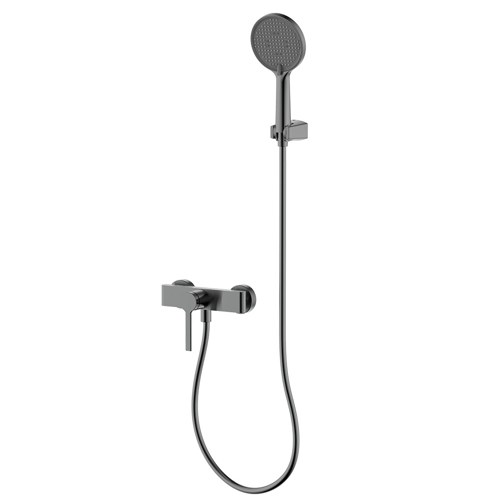 AQM6413GM Asti Смеситель для душа однорычажный, с душевым набором, 3 режима, Gun metal