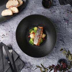 Салатник 1500 мл 27*25 см h7,5 см Wave Up Smooth Black Raw Stellar P.L. Proff Cuisine [1]