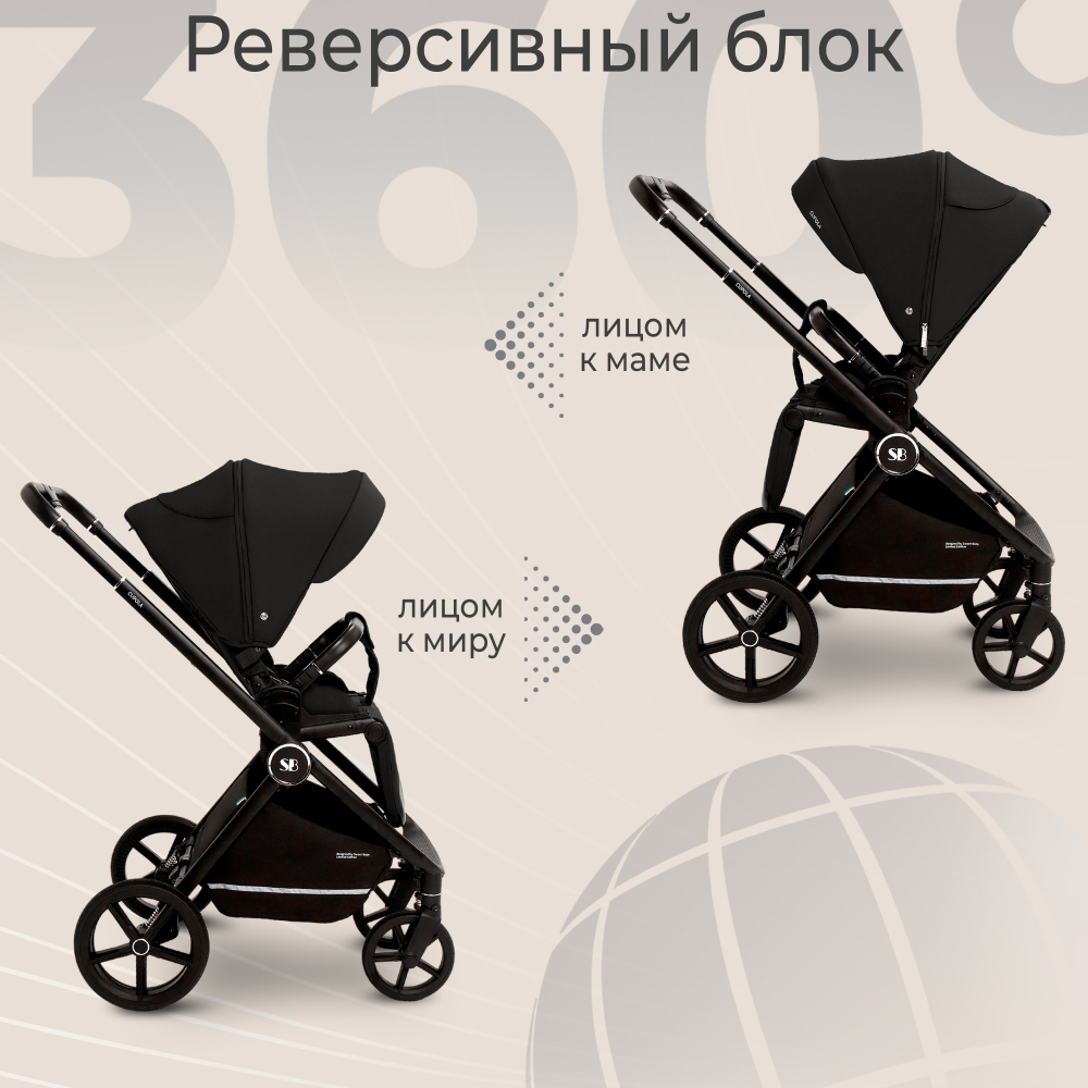Коляска 2в1 Sweet Baby Cupola Moon Black