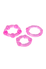 Эрекционные кольца Rings Set розовые 3 шт