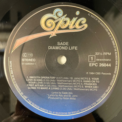 Винтажная виниловая пластинка LP Sade Diamond Life (Нидерланды 1984)