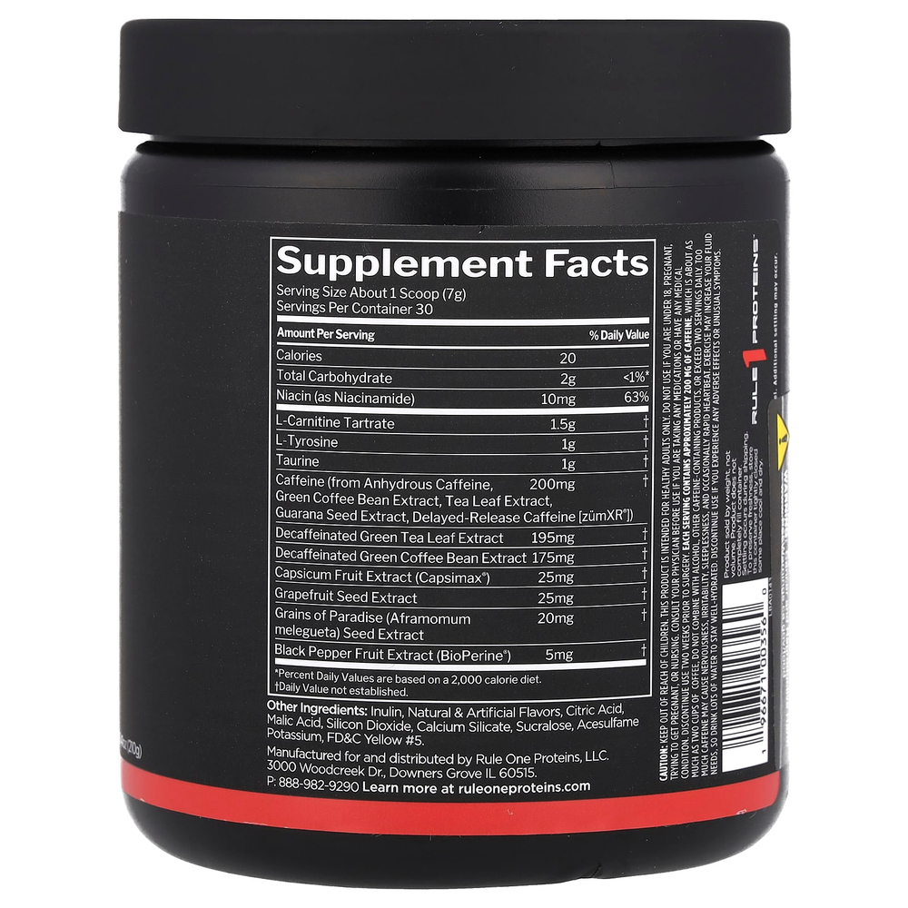Rule One Proteins, Burn ™, Thermo Weight Management, персик и манго, 210 г (7,41 унции)
