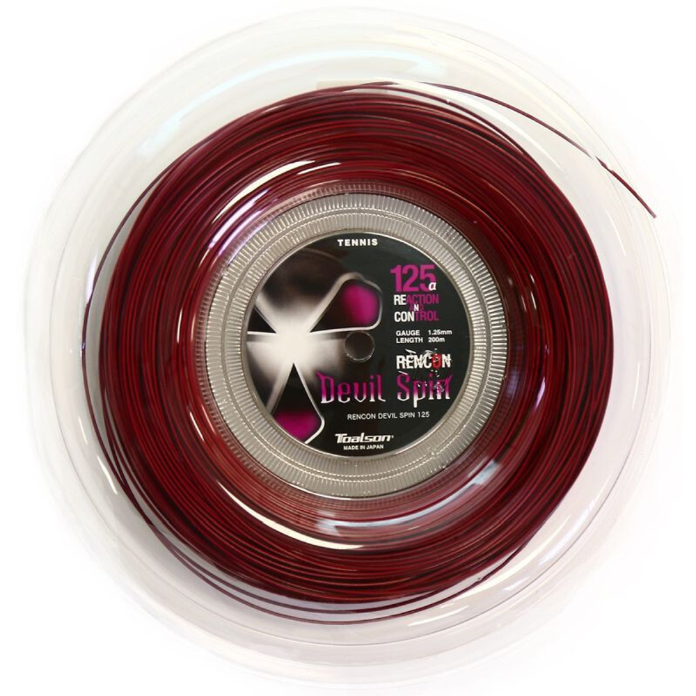 Теннисные струны Toalson Rencon Devil Spin (200 m) - красный