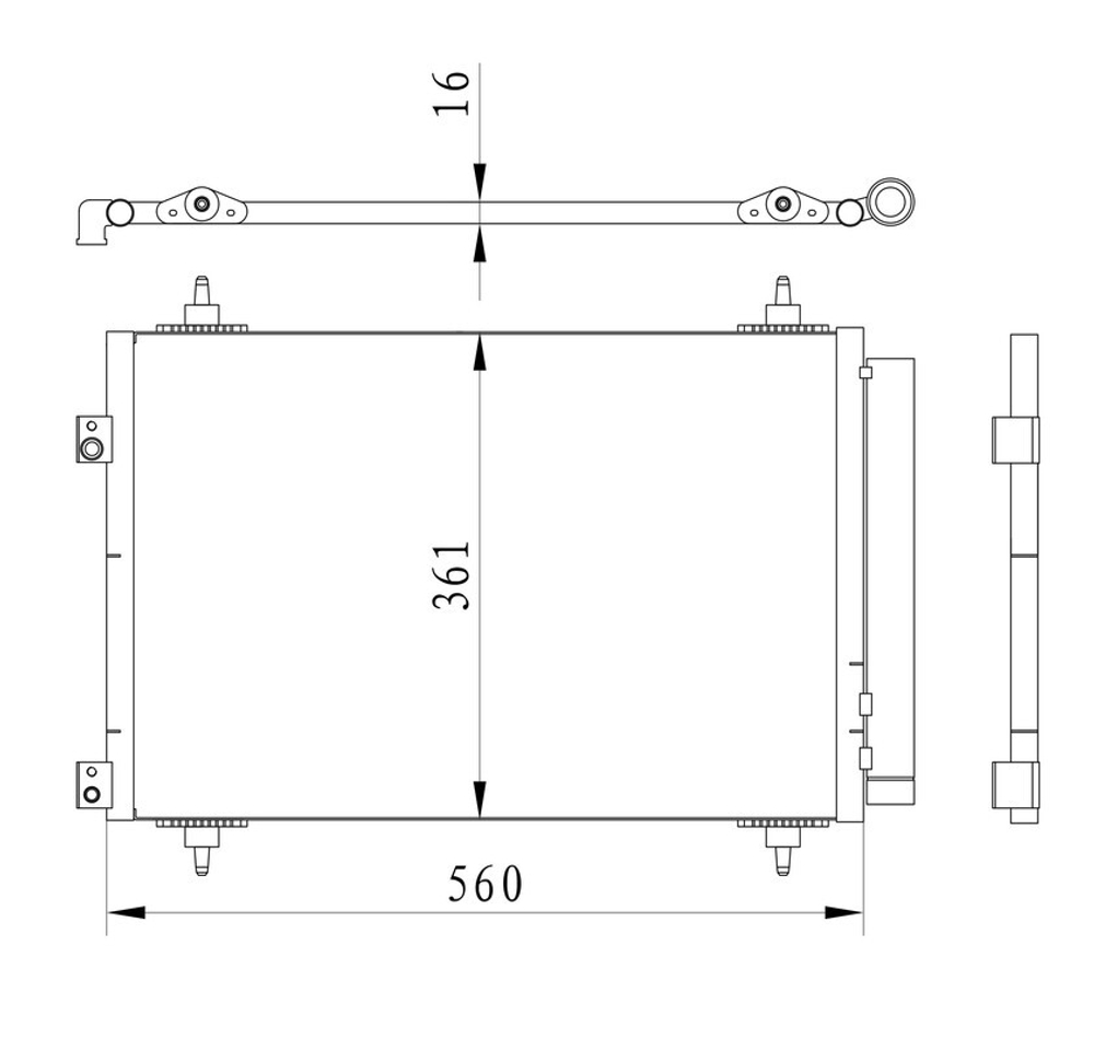 Kular - 66996-KLR - Condenser, air conditioning
