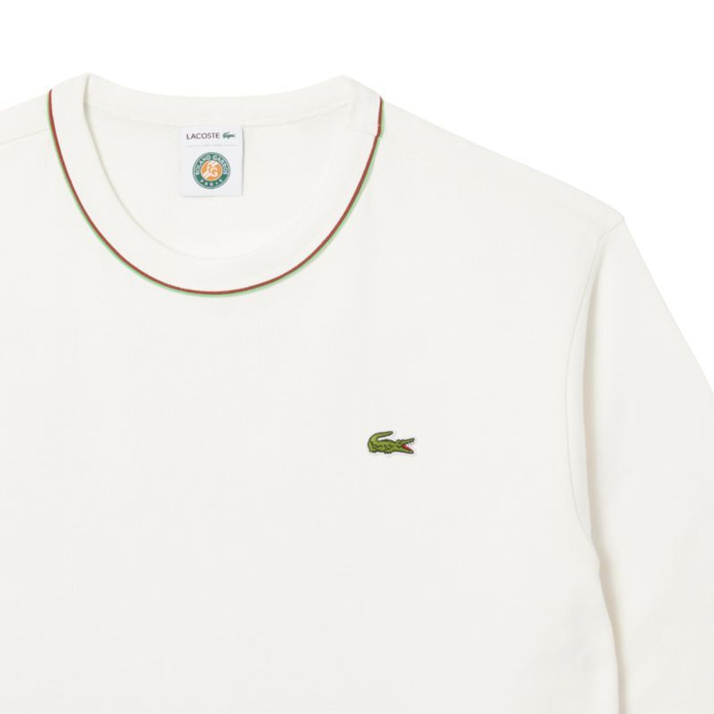 Мужская теннисная футболка Lacoste Roland-Garros Edition Jersey - белый
