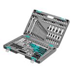 Набор инструментов, 1/4", 3/8", 1/2", Cr-V, S2, усиленный кейс, 216 предметов Stels
