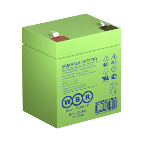 Аккумулятор WBR GP1255 F2 - AGM ( 12В / 5,5Ач )