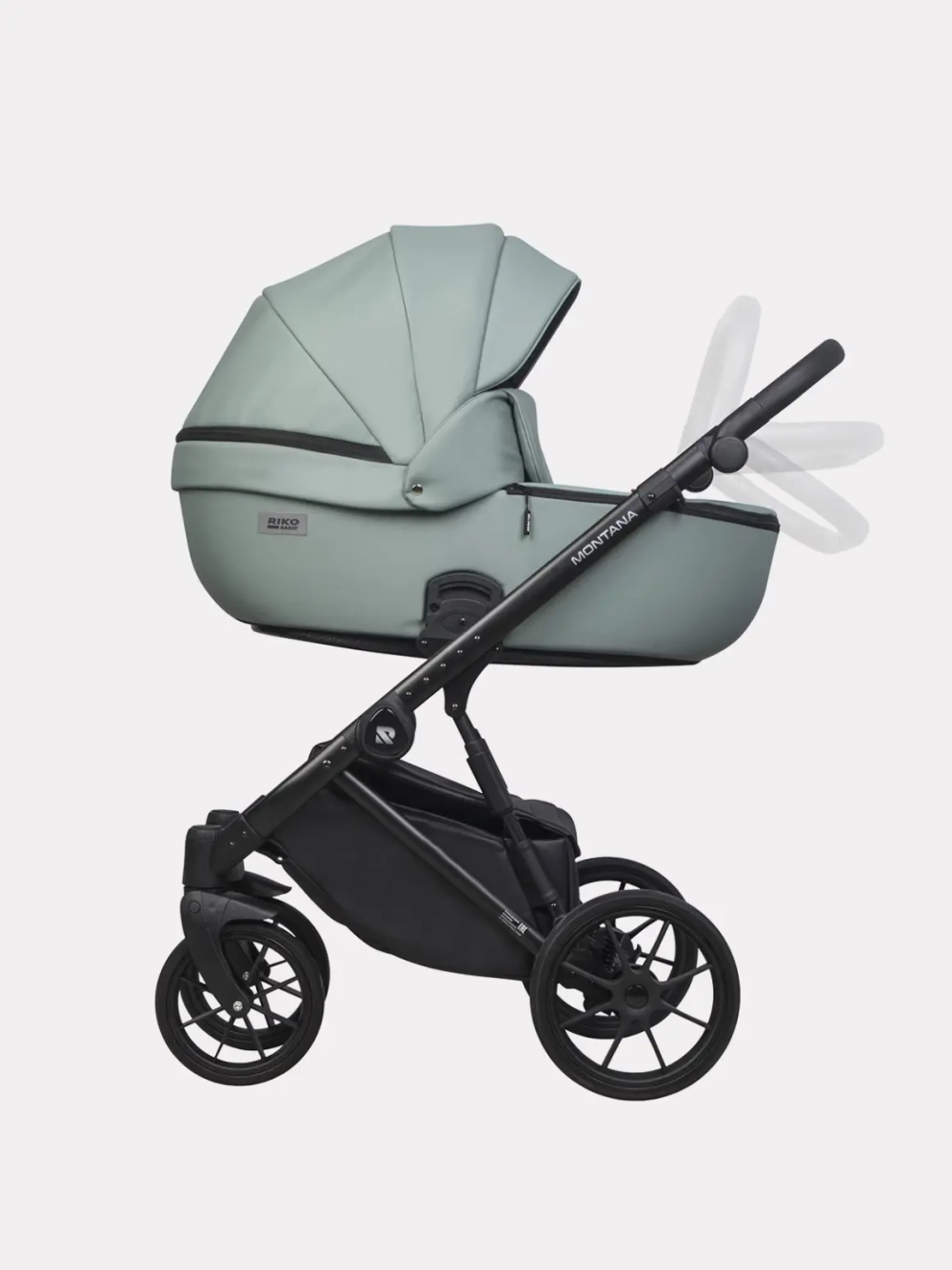 Коляска 2 в 1 Riko Basic Montana Ecco цвет 21 Green (зеленый)