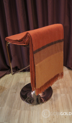 Плед из шерсти Альпаки 170x210 см. - розово-бежевый (арт. AGG001)