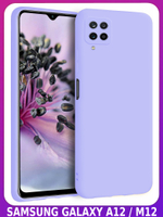 Мягкий Soft Touch чехол из силикона для SAMSUNG GALAXY A12 / M12 с бархатной подкладкой